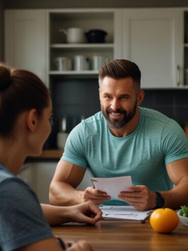 personal trainer che stila una dieta personalizzata
